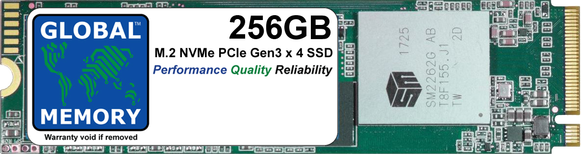 256GB M.2 2280 PCIe Gen3 x4 NVMe SSD FOR LAPTOPS / DESKTOP PCs / SERVERS / WORKSTATIONS